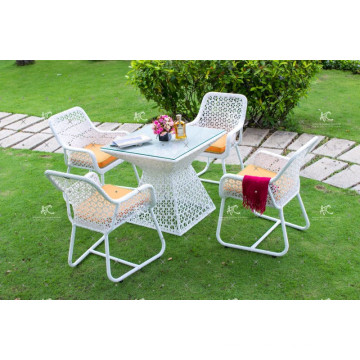 Patio Wicker Synthetic Rattan 4-Seat Dining set